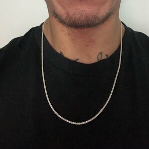 Silver Popcorn chain 22inches